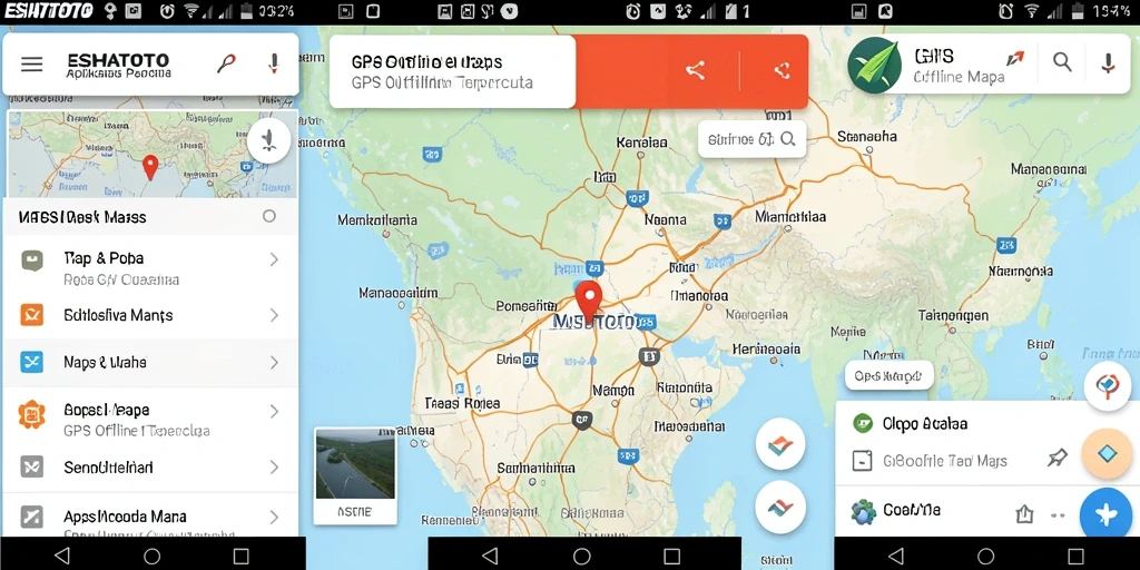 Antarmuka ESHATOTO yang sederhana dan intuitif untuk GPS Offline Maps.