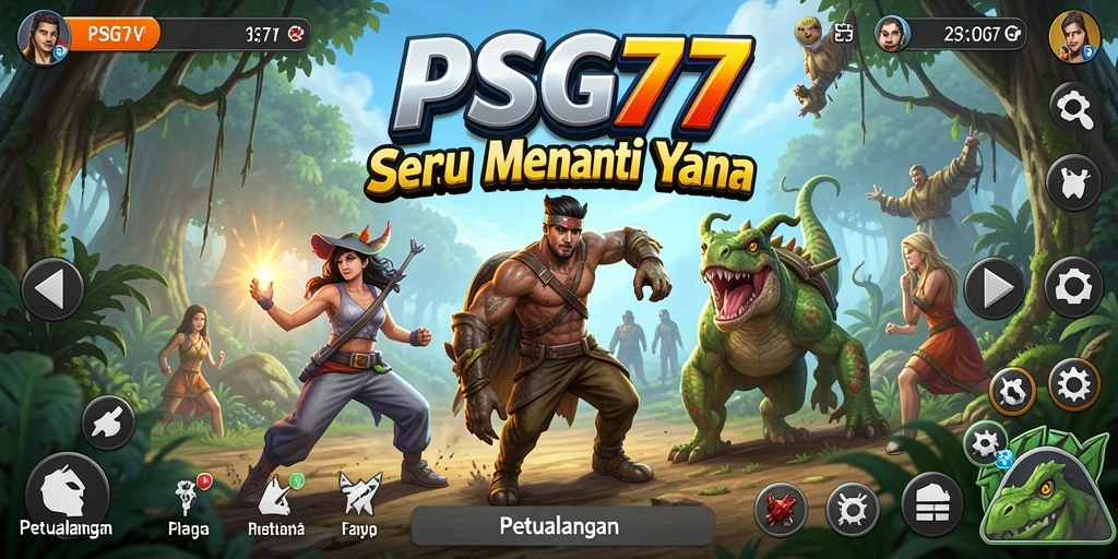 Tampilan antarmuka permainan yang menarik dan berwarna.