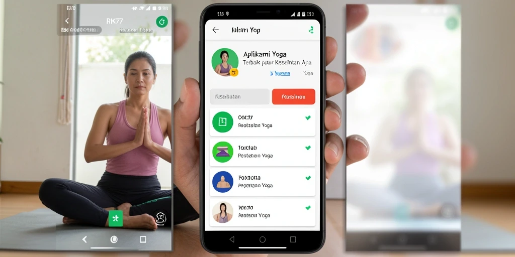 Tampilan antarmuka RK77 yang intuitif dan fungsional untuk latihan yoga.