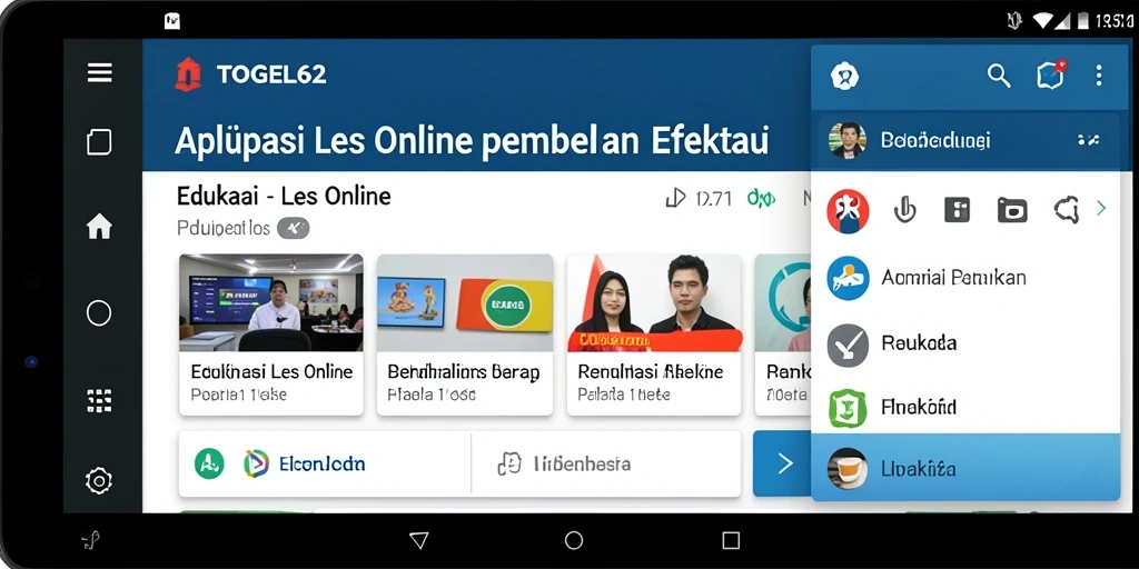 Tampilan antarmuka TOGEL62 yang user-friendly untuk Les Online.