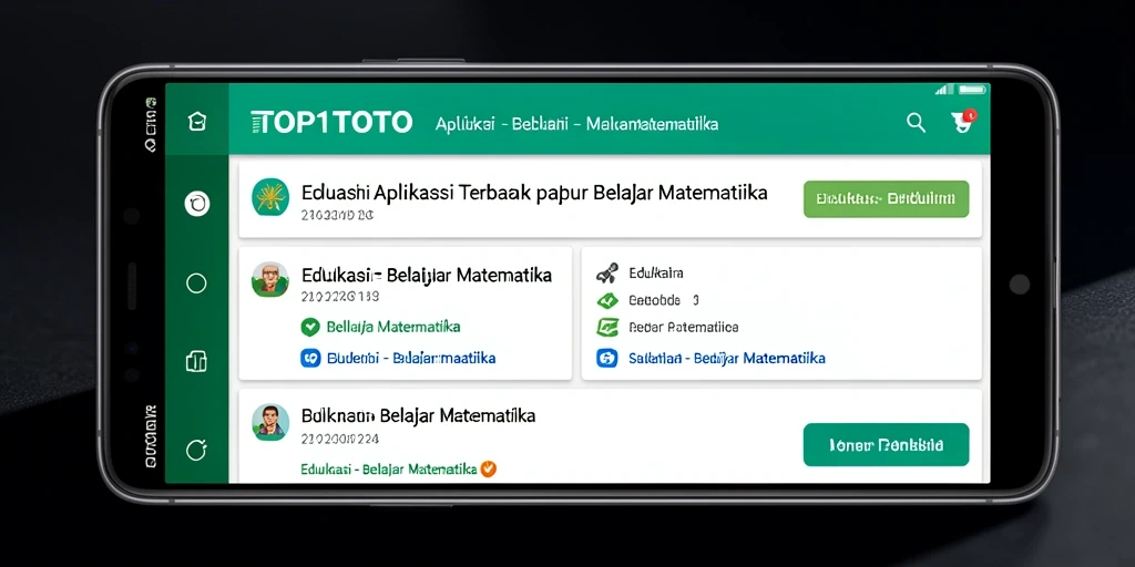 Tampilan antarmuka aplikasi TOP1TOTO yang menarik dan interaktif.