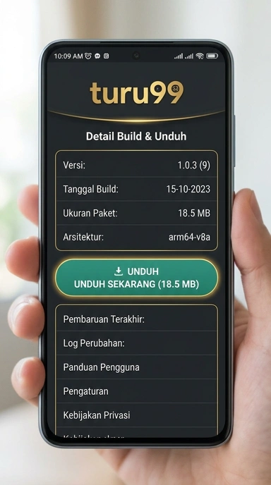 Tampilan halaman APK turu99