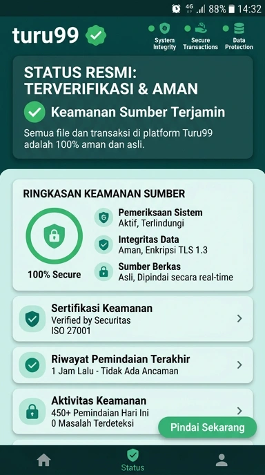 Tampilan kanal resmi turu99